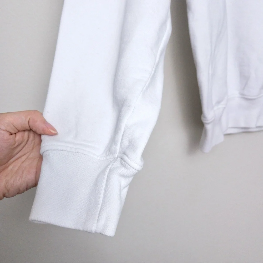 NEW Sporty & Rich X Asics Fun Logo Crewneck S White Jolly Green Terry Cotton - Picture 7 of 10